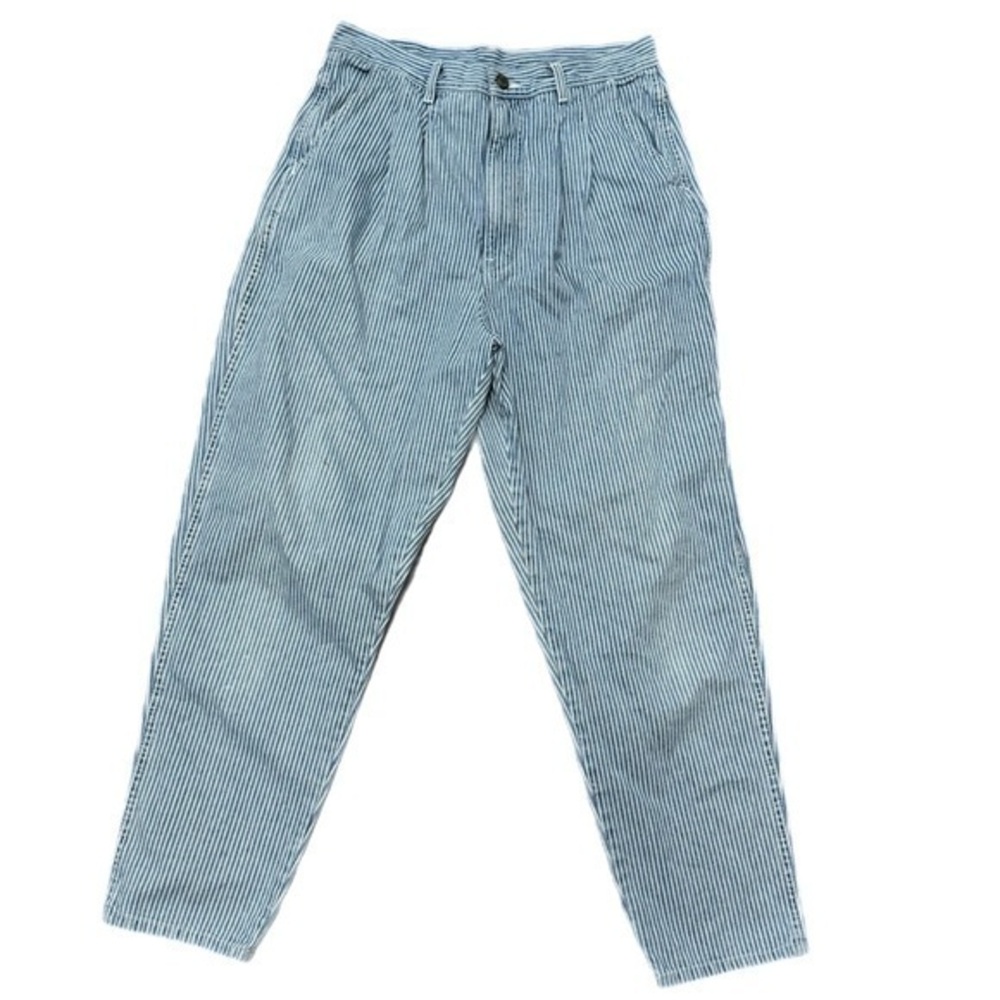 Vintage 80s/ 90s Bill Blass Blue and White Pinstripe Jeans